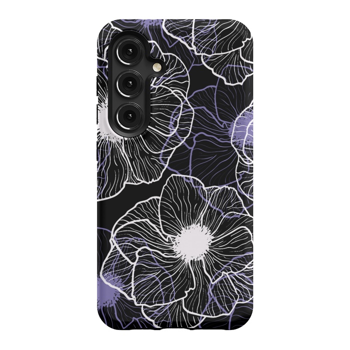 Galaxy S24 StrongFit Anemones Wildflower Illustration G601 by Medusa GraphicArt