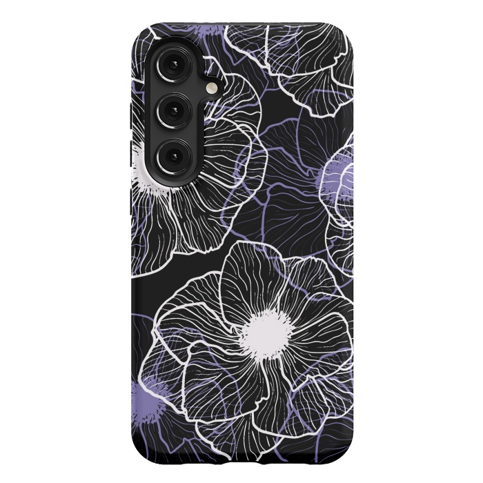 Galaxy S24 Plus StrongFit Anemones Wildflower Illustration G601 by Medusa GraphicArt