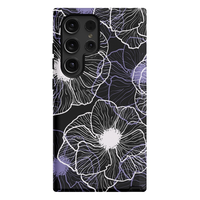 Galaxy S24 Ultra StrongFit Anemones Wildflower Illustration G601 by Medusa GraphicArt