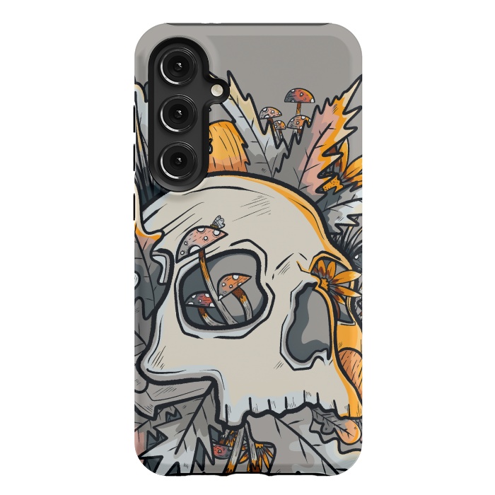 Galaxy S24 Plus StrongFit The mushrooms and skull by Steve Wade (Swade)