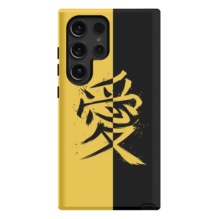 Galaxy S24 Ultra StrongFit Kanji yellow and black by Alberto