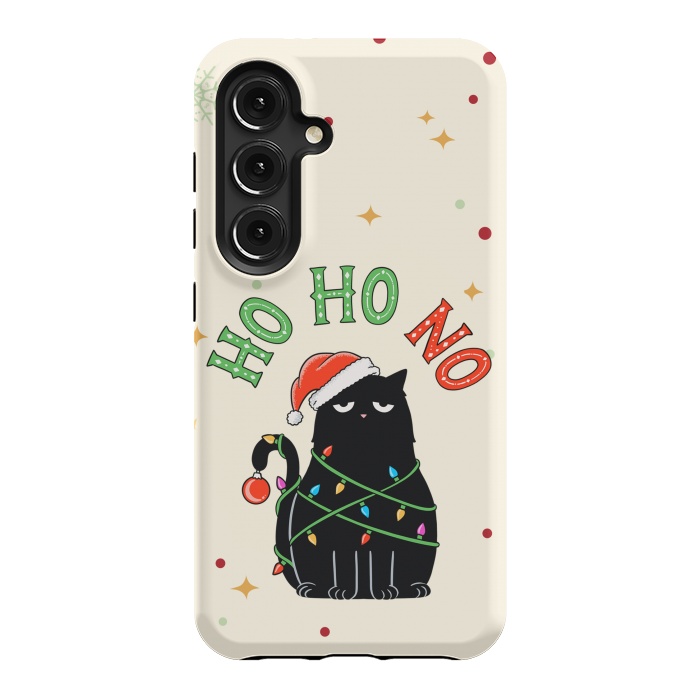 Galaxy S24 StrongFit Cat and Christmas NO by Coffee Man