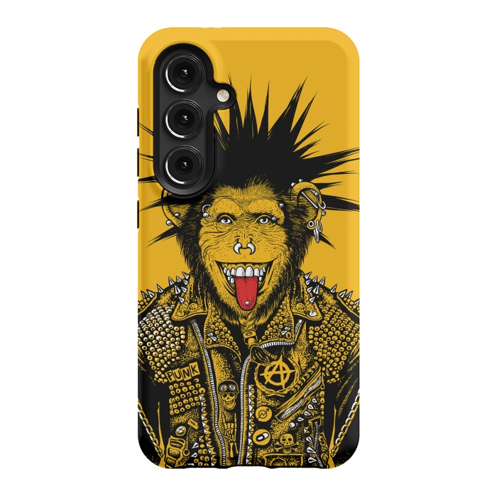 Galaxy S24 StrongFit Yellow punk monkey by Alberto
