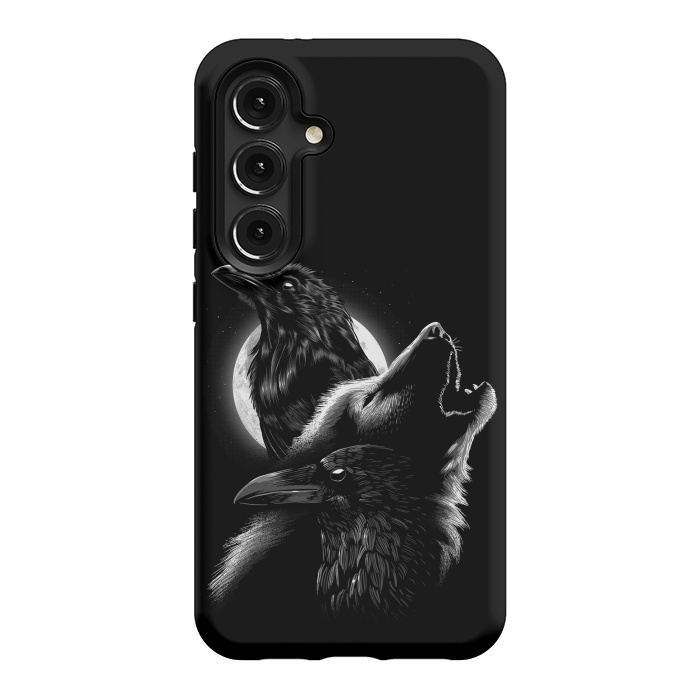 Galaxy S24 StrongFit Wolf crow by Alberto