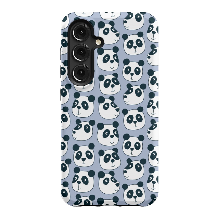 Galaxy S24 StrongFit Particularly Pleasant Panda Bears on Blue by Nic Squirrell