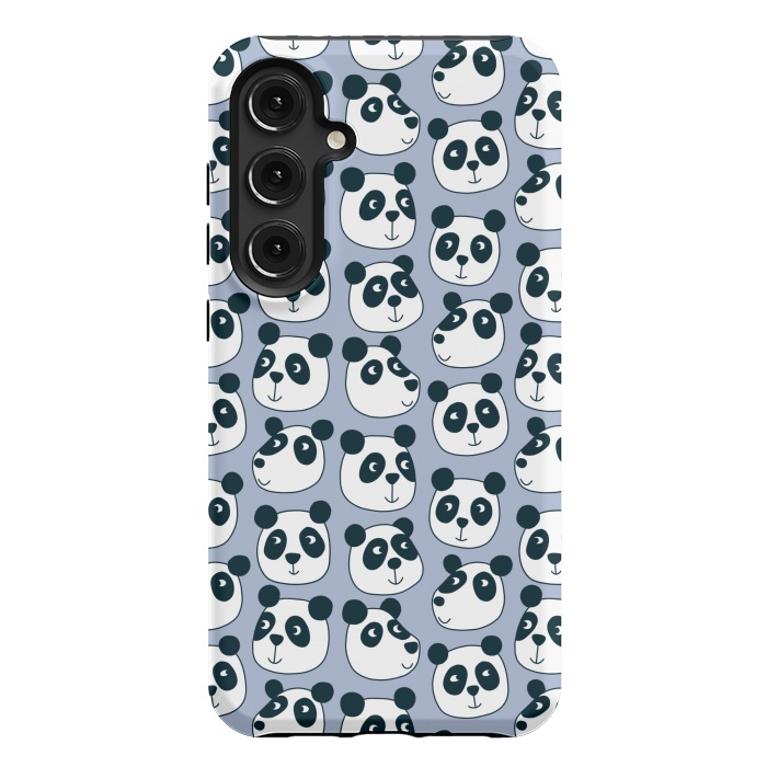 Galaxy S24 Plus StrongFit Particularly Pleasant Panda Bears on Blue by Nic Squirrell