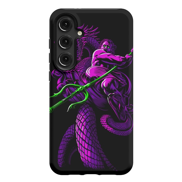 Galaxy S24 Plus StrongFit Poseidon with Trident and Dragon by Alberto
