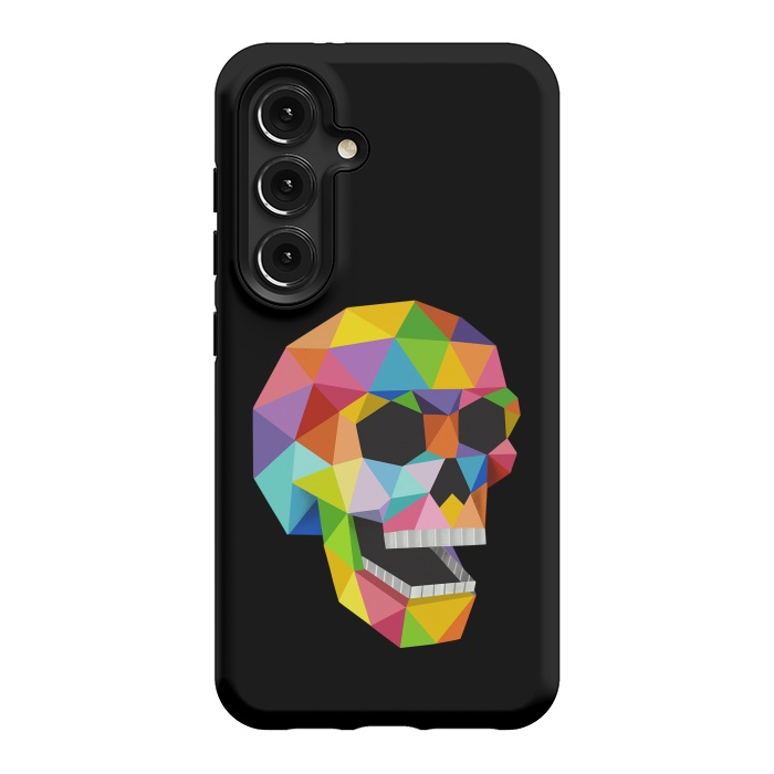Galaxy S24 StrongFit Skull Polygons by Coffee Man