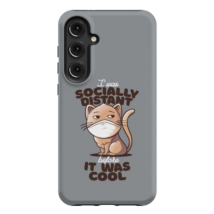 Galaxy S24 Plus StrongFit Socially Distant Cat by eduely