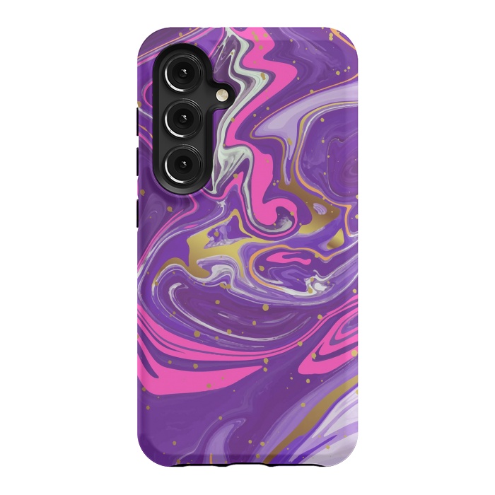 Galaxy S24 StrongFit Liquid Marble Purple COLORS by ArtsCase