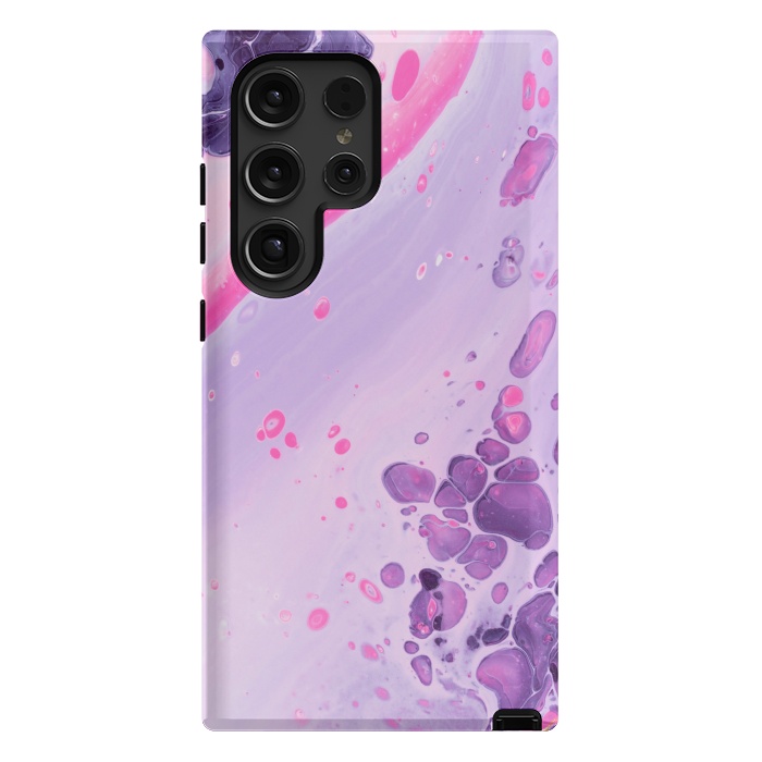 Galaxy S24 Ultra StrongFit Pink and Purple Waves by ArtsCase