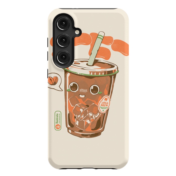Galaxy S24 Plus StrongFit Cute Cold Brew Coffee  by Ilustrata