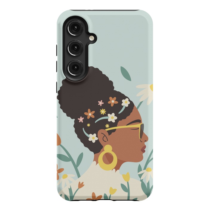 Galaxy S24 Plus StrongFit Spring Afro Girl by ArtPrInk