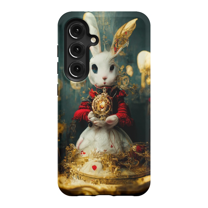 Galaxy S24 StrongFit white rabbit , Alice by haroulita