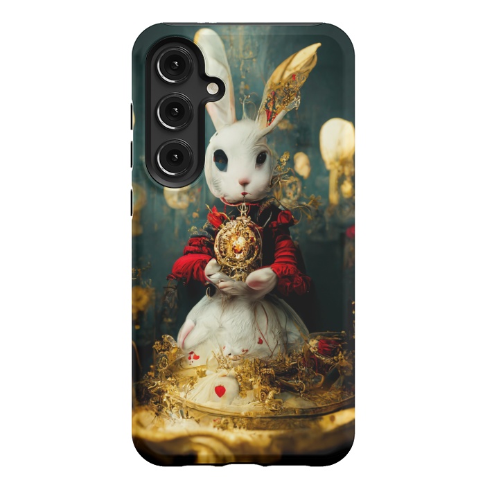 Galaxy S24 Plus StrongFit white rabbit , Alice by haroulita