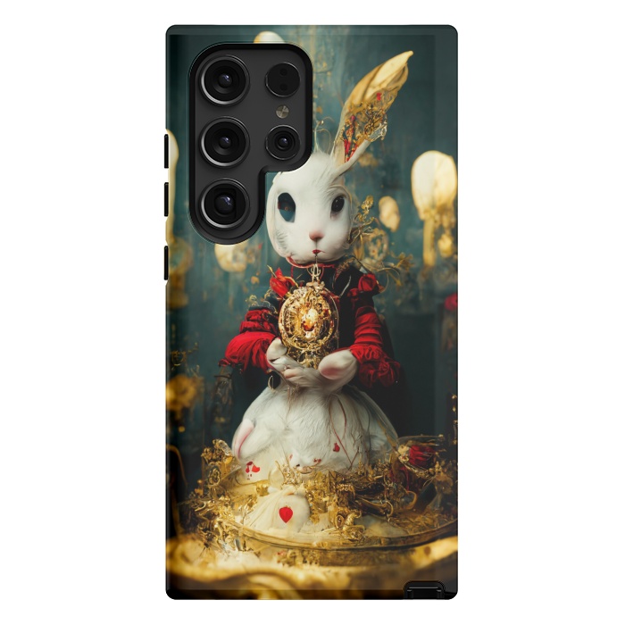 Galaxy S24 Ultra StrongFit white rabbit , Alice by haroulita
