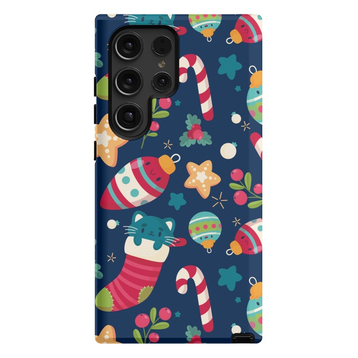 Galaxy S24 Ultra StrongFit A Cat in Christmas by ArtsCase