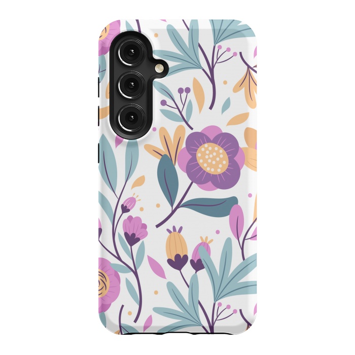 Galaxy S24 StrongFit Purple Floral Pattern 0 by ArtsCase