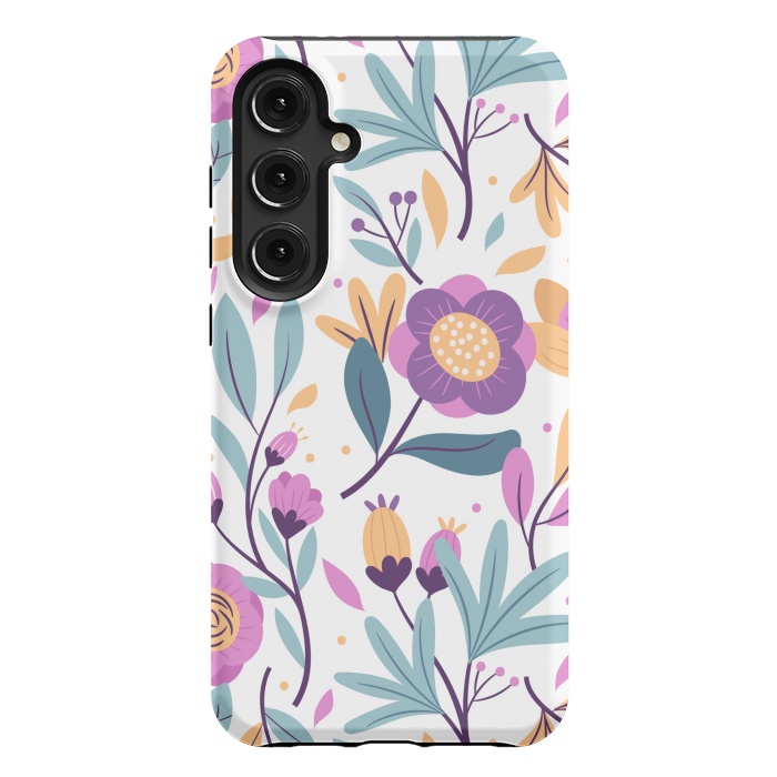 Galaxy S24 Plus StrongFit Purple Floral Pattern 0 by ArtsCase