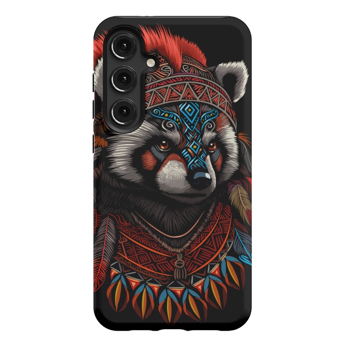 Galaxy S24 Plus StrongFit Red panda Indian Chief by Alberto