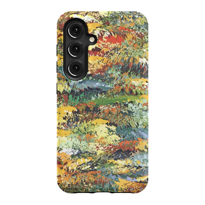 Galaxy S24 StrongFit Autumn Forest, Nature Jungle Painting, Botanical Plants Abstract Illustration, Contemporary Modern Boho by Uma Prabhakar Gokhale