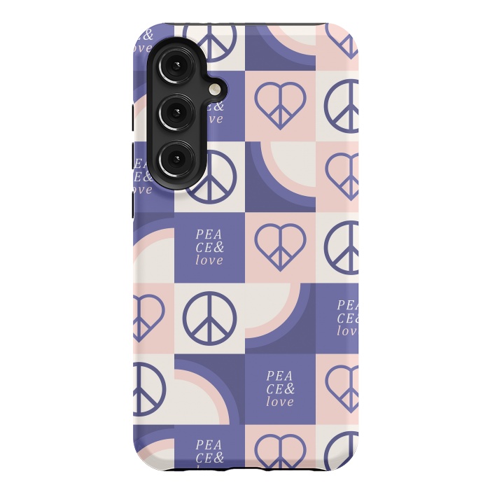 Galaxy S24 Plus StrongFit Peace & Love Pattern by ArtPrInk