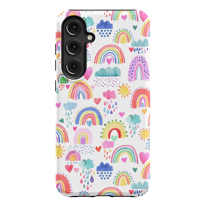 Galaxy S24 Plus StrongFit Lovely Colorful Rainbows by Ninola Design