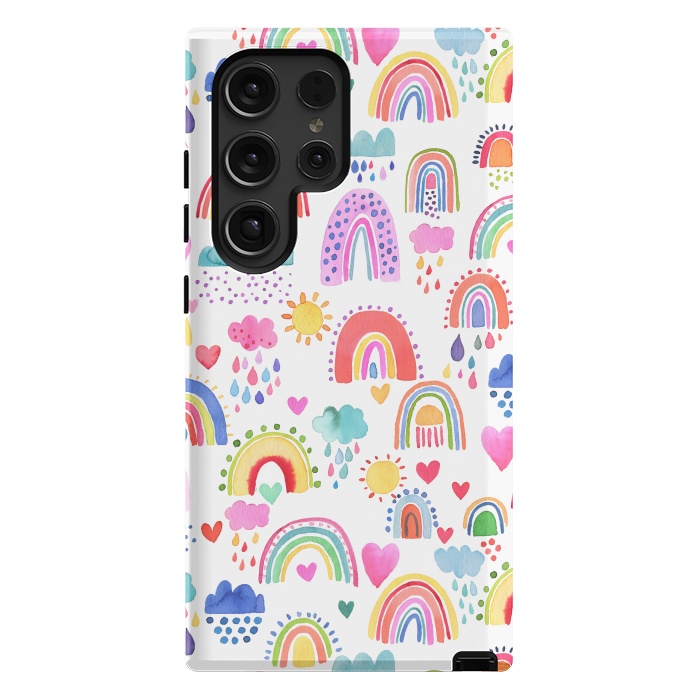 Galaxy S24 Ultra StrongFit Lovely Colorful Rainbows by Ninola Design