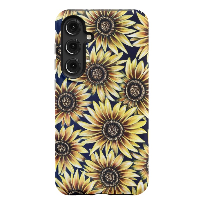 Galaxy S24 Plus StrongFit Sunflowers by Denise Cassidy Wood