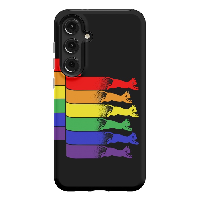 Galaxy S24 Plus StrongFit Cats Rainbow flag by Coffee Man
