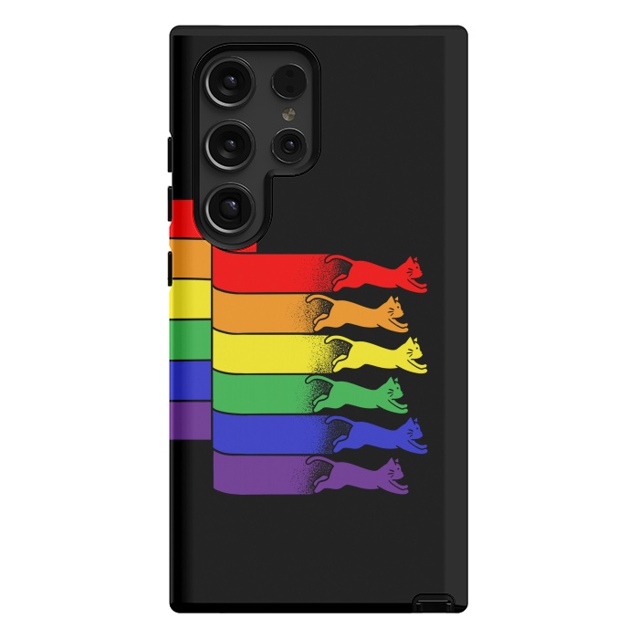 Galaxy S24 Ultra StrongFit Cats Rainbow flag by Coffee Man