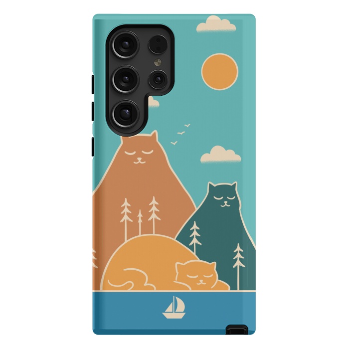 Galaxy S24 Ultra StrongFit Cats mountains nature by Coffee Man