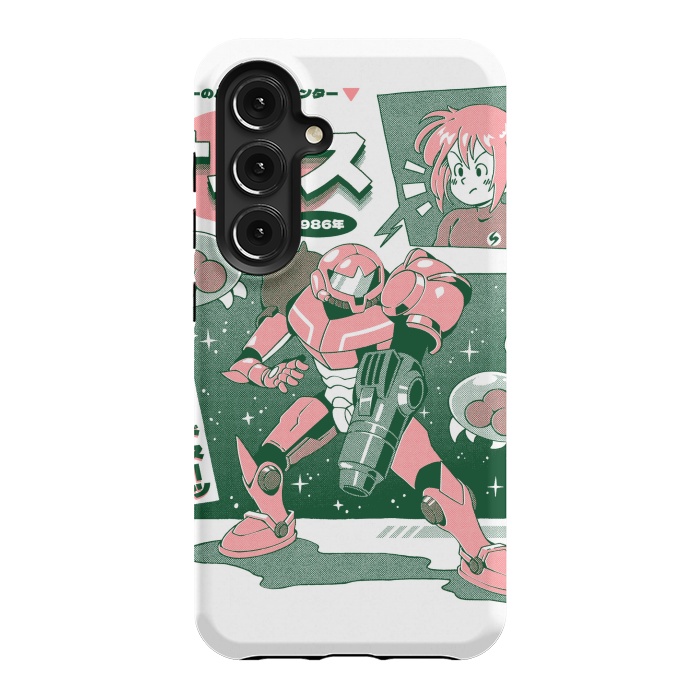 Galaxy S24 StrongFit Bounty Hunter From Space - White by Ilustrata