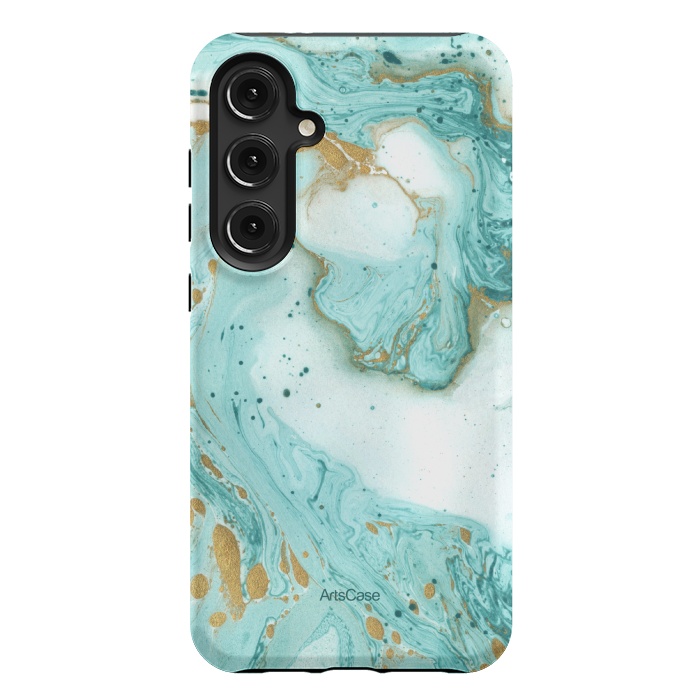 Galaxy S24 Plus StrongFit Waves Teal by ArtsCase