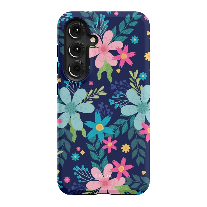 Galaxy S24 StrongFit Rain of Colors and Flowers by ArtsCase