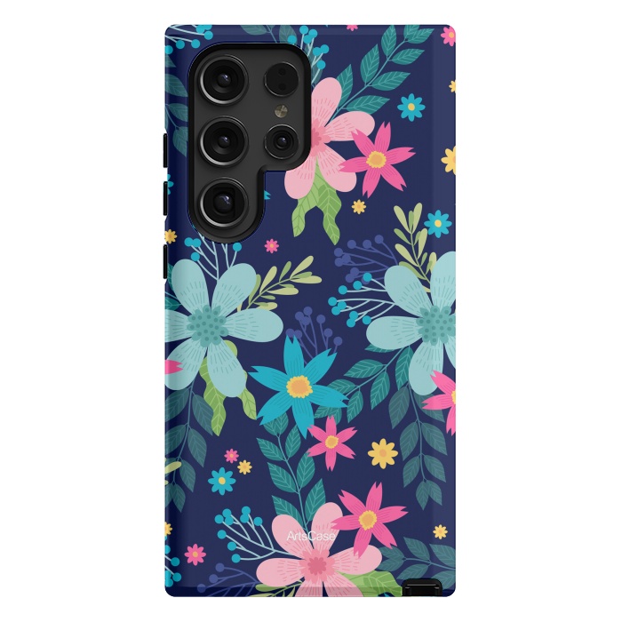 Galaxy S24 Ultra StrongFit Rain of Colors and Flowers by ArtsCase