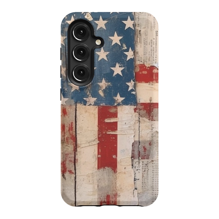 Galaxy S24 StrongFit Vintage American flag by haroulita
