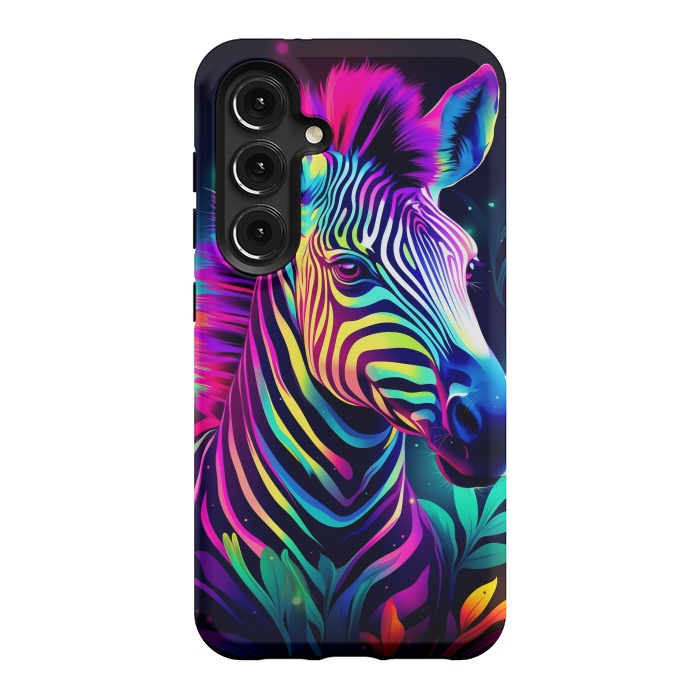 Galaxy S24 StrongFit colorful zebra by haroulita
