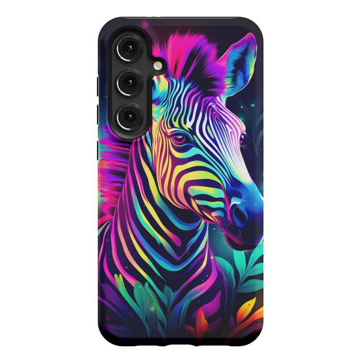 Galaxy S24 Plus StrongFit colorful zebra by haroulita