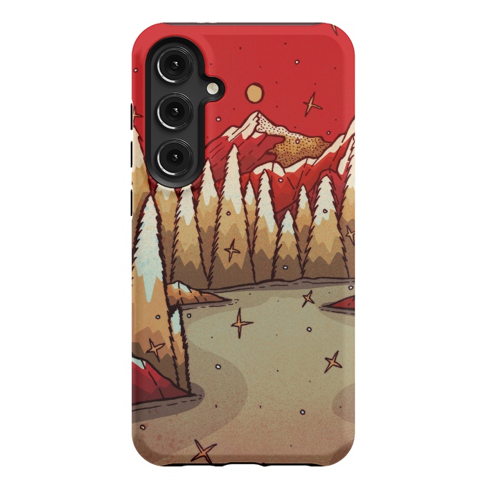 Galaxy S24 Plus StrongFit The red Xmas lands by Steve Wade (Swade)