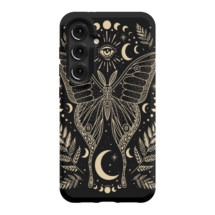 Galaxy S24 StrongFit Occult Mystical Moon Moth by LM2Kone