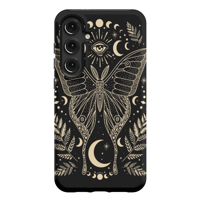 Galaxy S24 Plus StrongFit Occult Mystical Moon Moth by LM2Kone