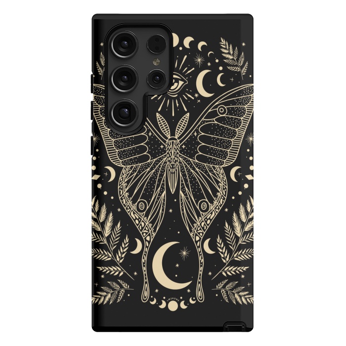 Galaxy S24 Ultra StrongFit Occult Mystical Moon Moth by LM2Kone
