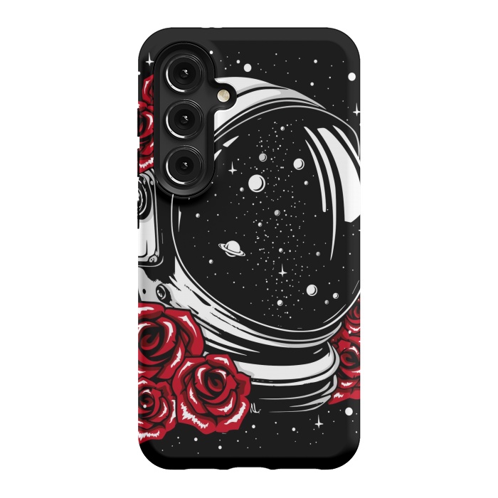 Galaxy S24 StrongFit Astronaut Helmet of Roses by LM2Kone