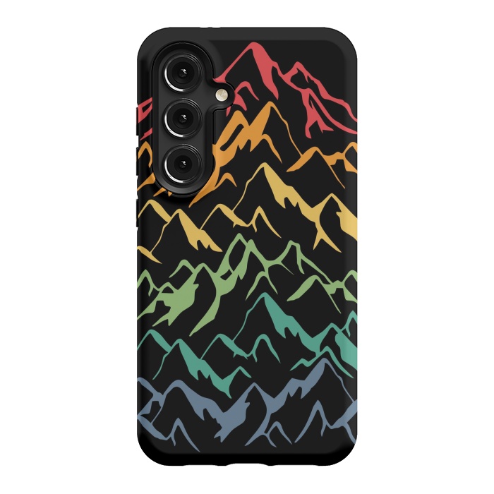 Galaxy S24 StrongFit Retro Mountains Lines by LM2Kone