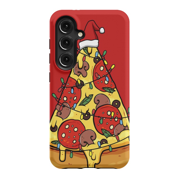 Galaxy S24 StrongFit Merry Christmas Pizza by LM2Kone