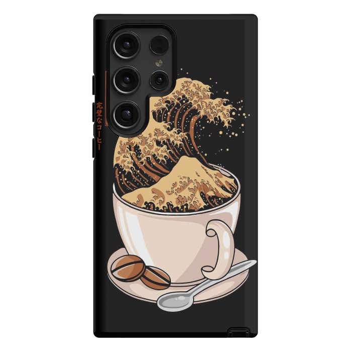Galaxy S24 Ultra StrongFit The Great Wave of Cappuccino by LM2Kone