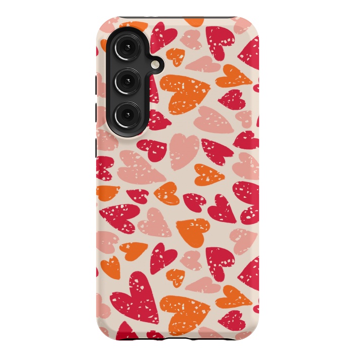 Galaxy S24 Plus StrongFit Big Hearts by Tiny Thistle Studio