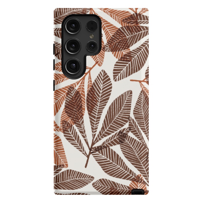 Galaxy S24 Ultra StrongFit Lacy Leaves by Tiny Thistle Studio