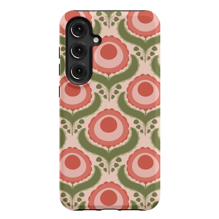 Galaxy S24 Plus StrongFit Geometric Floral by Tiny Thistle Studio